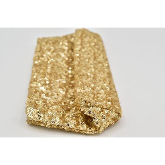 Victoria's Secret Black Gold Shiny Sequin Cosmetic Makeup Bag Pouch Small - Picture 7 of 12